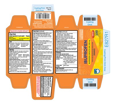 612R Rite Aid Ibuprofen 200mg caplet(orange) carton label 100s